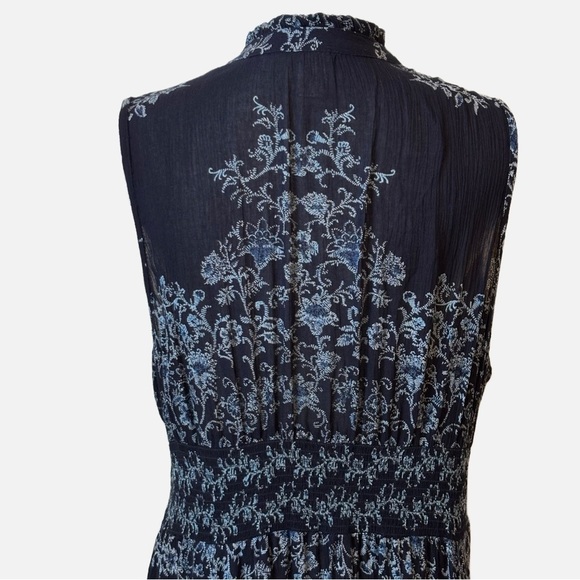 Bila Floral Print Asymmetrical Boho Sleeveless Maxi Dress Size Large - Picture 5 of 10